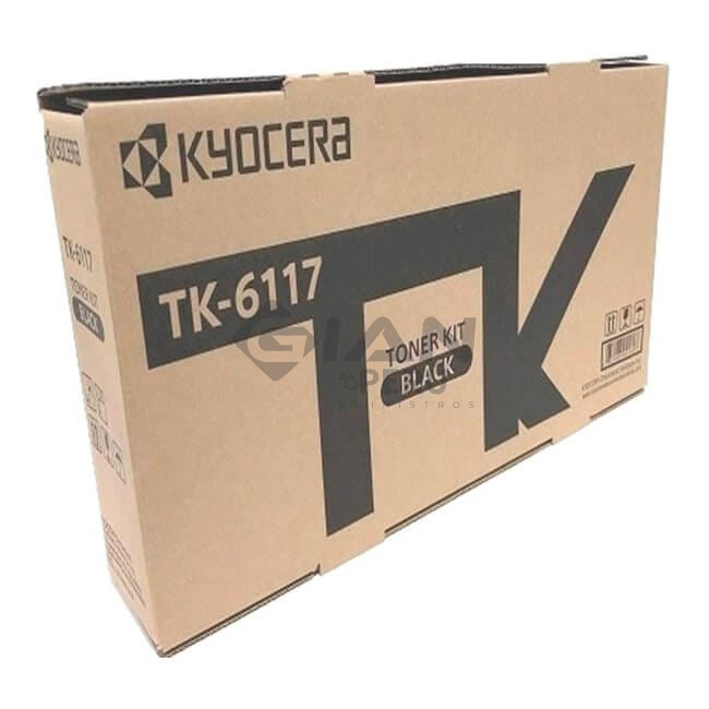 El Cartucho De Toner Kyocera TK-6117 Black, Es Compatible Con Impresoras Kyocera ECOSYS M4125idn | m4132idn, Rendimiento 15.000 Págs.