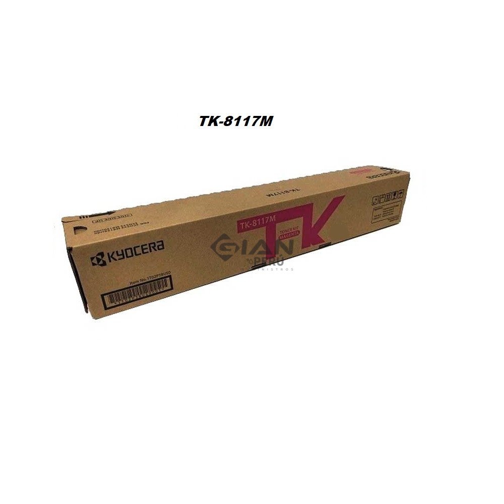 Compra el Tóner Kyocera TK-8117M Magenta Original, Para impresoras Kyocera ECOSYS M8124cidn y M8130cidn, Rinde 6,000 Páginas