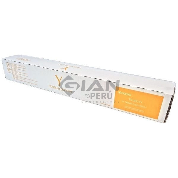 El Cartucho Toner Kyocera TK-8517Y Yellow, Para Modelos de impresoras Kyocera TasKalfa 5052ci | 5053ci | 6052ci | 6053ci, Rendimiento de 20k.