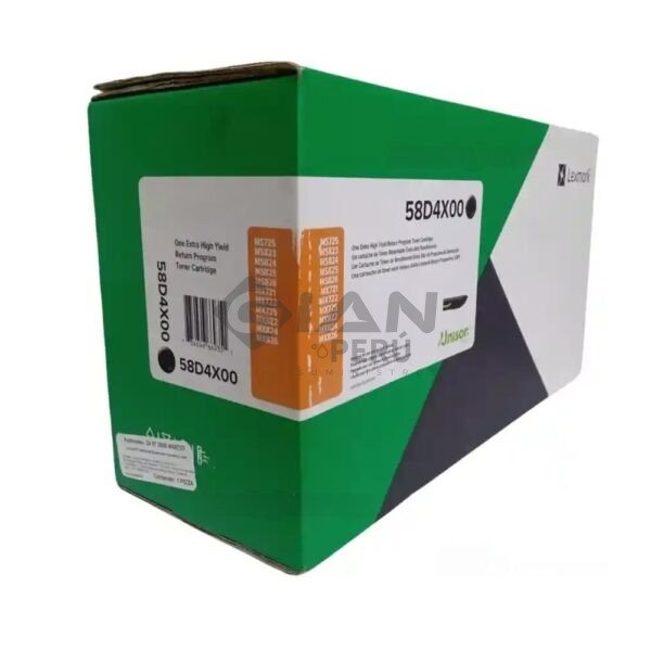 toner-lexmark-58d4x00-original-negro Compra el tóner Lexmark 58D4X00 original negro de extra alto rendimiento. Imprime hasta 35,000 páginas con calidad profesional.