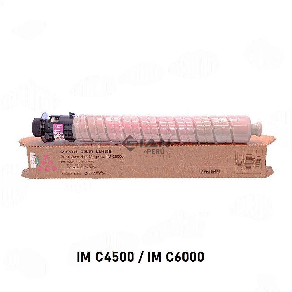 Tóner Ricoh 842440 Magenta Original para IM C4500, IM C5500 e IM C6000. Rendimiento de hasta 22,500 páginas. Compra en Perú.