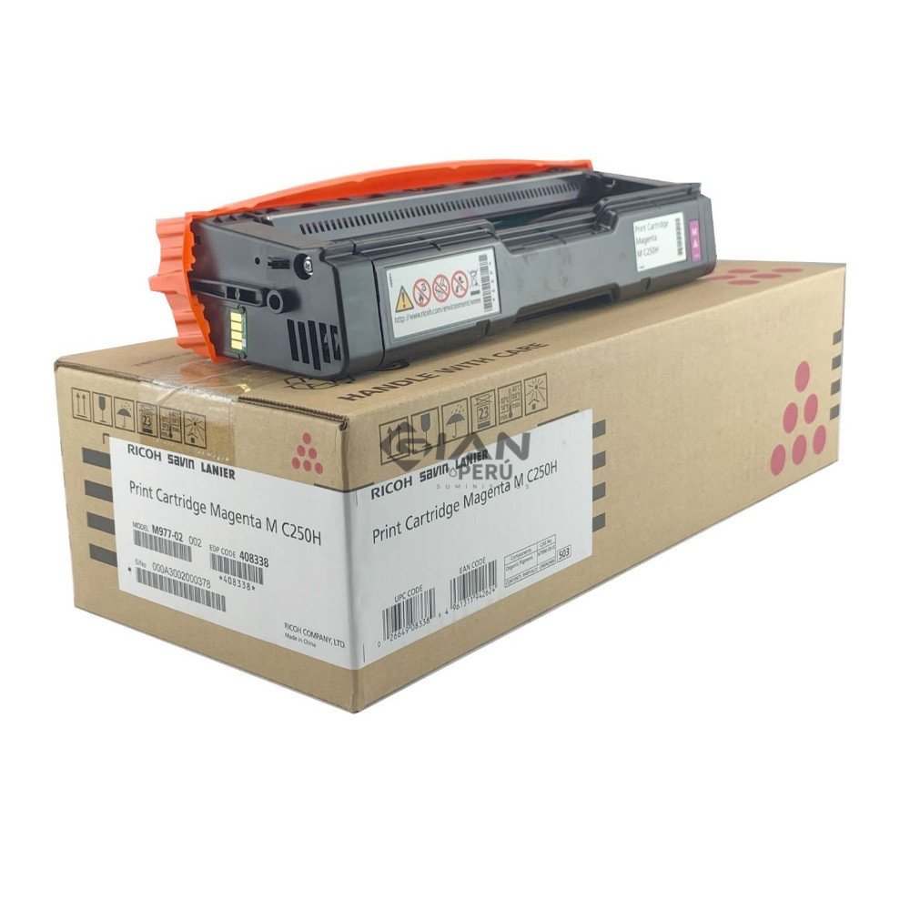 Compra el Tóner Ricoh M C250H Magenta Original 408338 con rendimiento de hasta 6,300 páginas, calidad profesional y envío rápido.
