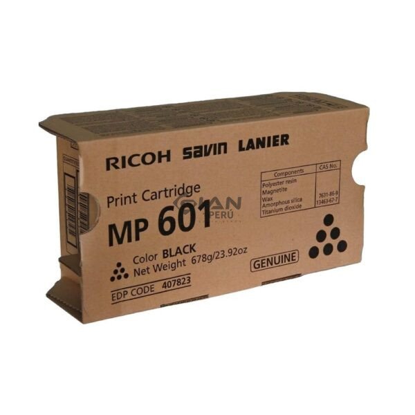 Compra el Tóner Ricoh MP 601 Negro Original 407823. Para Ricoh MP 501SPF, MP 601SPF, SP 5300DN, SP 5310DN. Rinde 25,000 páginas.