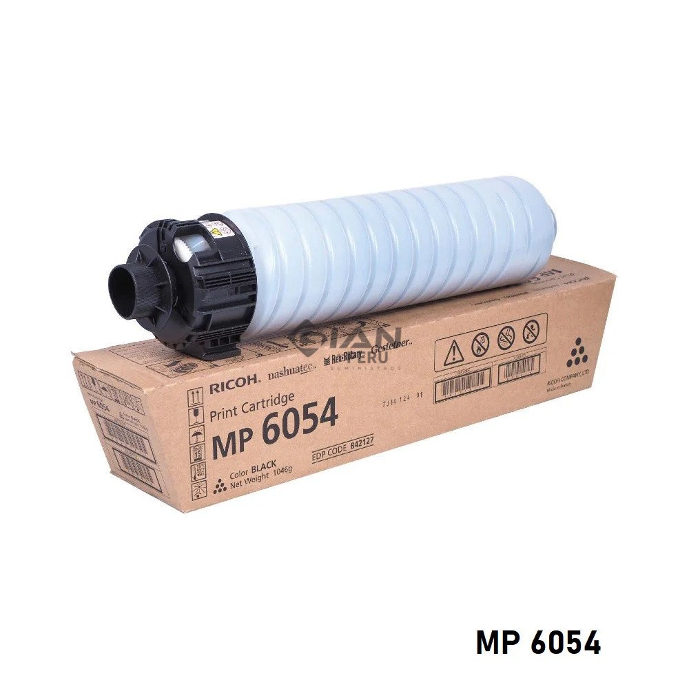Compra el Tóner Ricoh MP 6054 Negro Original 842126 con rendimiento de hasta 37,000 páginas, envío rápido para oficinas y empresas.