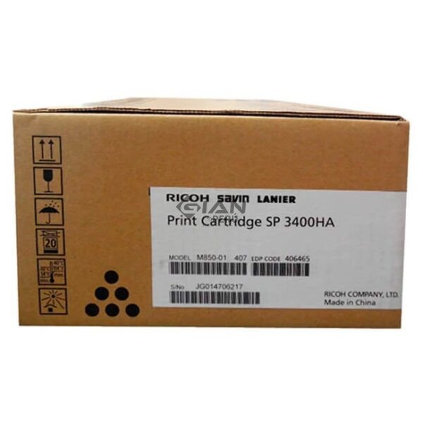 Compra el Tóner Ricoh SP 3400HA Negro original 406465. Compatible con impresoras Ricoh SP 3400, SP 3410. Rendimiento 5,000 páginas.