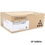 Compra el Tóner Ricoh SP 3400HA Negro original 406465, Para impresoras Ricoh SP 3400, SP 3410. Rendimiento hasta 5,000 páginas.