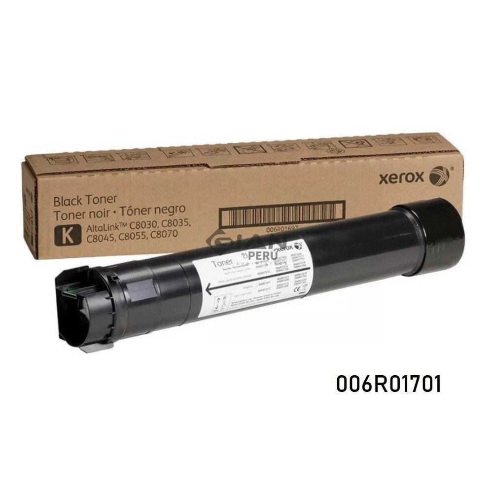 Tóner Xerox 006R01701 negro de 26.000 páginas para AltaLink C8030, C8035, C8045, C8055 y C8070. Consulta stock y envíos.