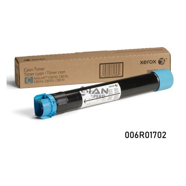 Tóner Xerox 006R01702 cian de 15.000 páginas para AltaLink C8030, C8035, C8045, C8055 y C8070. Consulta stock y envíos.