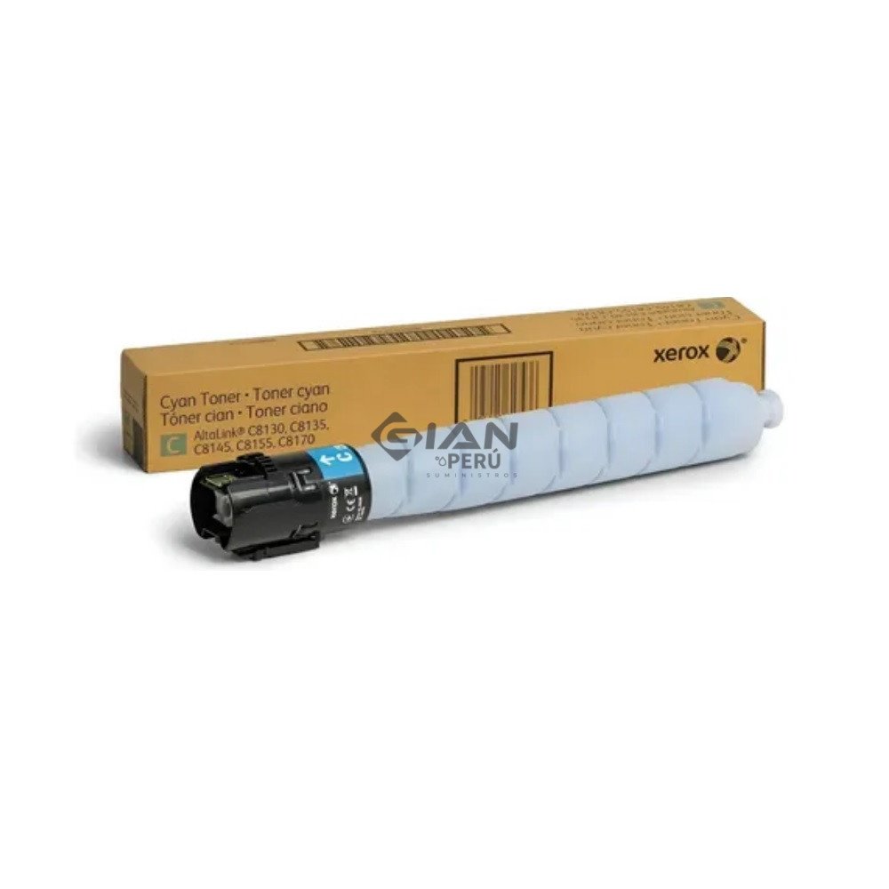 Tóner Xerox 006R01755 cian con rendimiento de hasta 28.000 páginas para equipos Xerox AltaLink C8230 y C8235. Consulta disponibilidad.