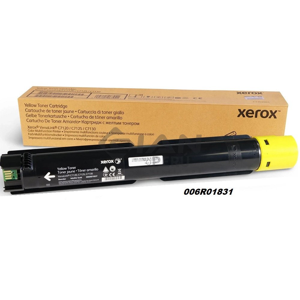 El Cartucho Toner Xerox 006R01831 Yellow, Es Compatible Con Impresora Xerox VersaLink C7120 / C7125 / C7130, Rendimiento 18,500 Págs.