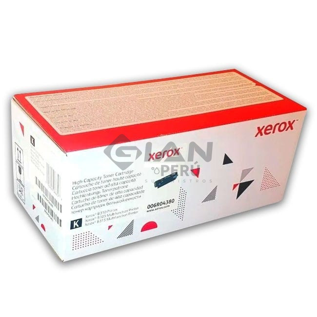 El Cartucho De Toner Xerox 006R04380 Black, Es Compatible Con Impresoras Xerox B310 | B315, Tiene Un Rendimiento De 3.000 Páginas.