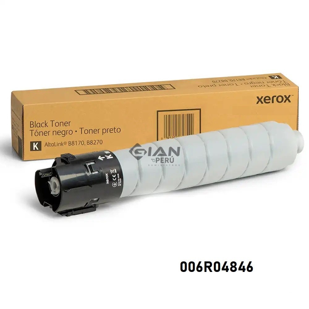 Tóner Xerox 006R04846 negro de 52.000 páginas para AltaLink B8270. Consulta precio, disponibilidad y envíos a todo el Perú.
