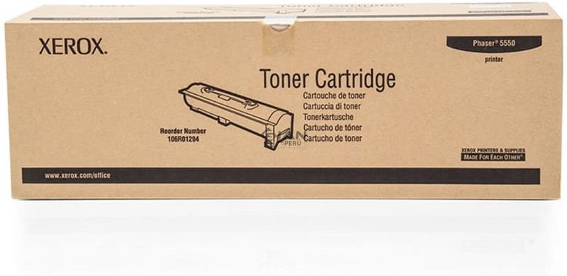 El Cartucho De Toner Xerox 106R01294 Black , Es Compatible Con Impresoras Xerox phaser 5550, Tiene Un Rendimiento De 35.000 Páginas