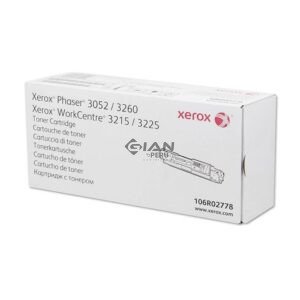 Tóner Xerox 106R02778 negro de 3.000 páginas para Phaser 3260 y WorkCentre 3225. Consulta precio, stock y envíos a todo el Perú.