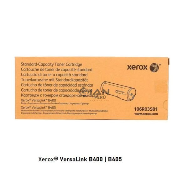 Tóner Xerox 106R03581 negro de 5.900 páginas para VersaLink B400 y B405. Consulta stock, precio y envíos a todo el Perú.