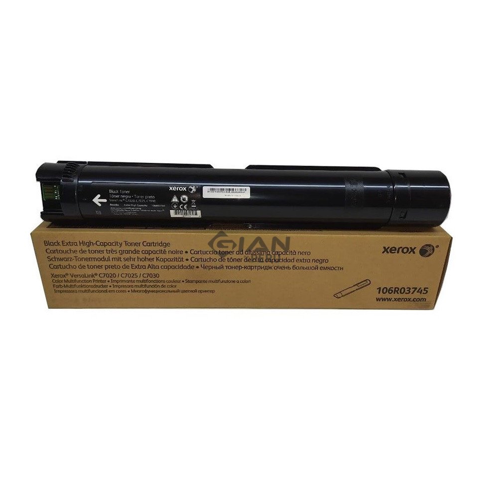 Tóner Xerox 106R03745 negro de 23.600 páginas para VersaLink C7020, C7025 y C7030. Consulta stock, precio y envíos.