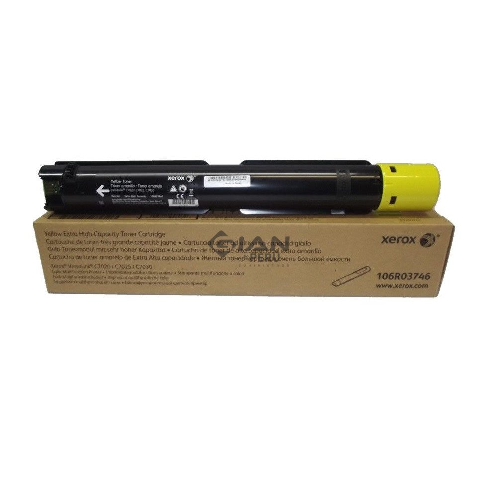 Tóner Xerox 106R03746 amarillo de 16.500 páginas para VersaLink C7020, C7025 y C7030. Consulta stock, precio y envíos.