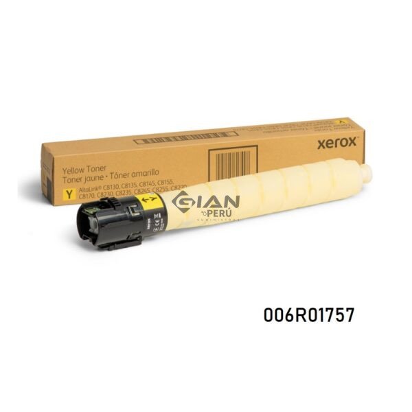 Tóner Xerox 006R01757 Yellow original de 28.000 páginas para AltaLink C8130 y C8135. Consulta stock, precio y envíos a todo el Perú.