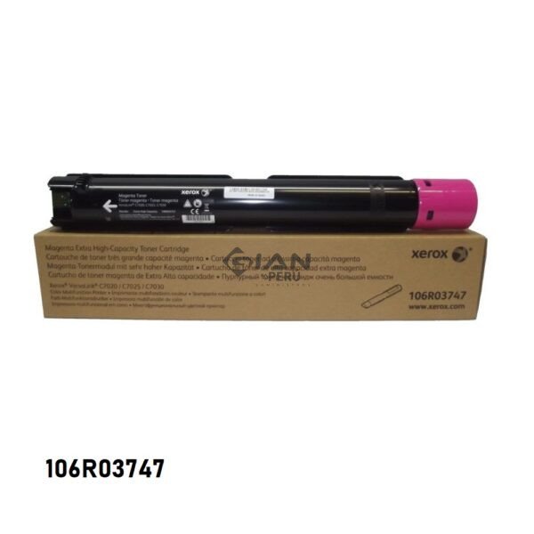 Tóner Xerox 106R03747 magenta de 16.500 páginas para VersaLink C7020, C7025 y C7030. Consulta stock y envíos.