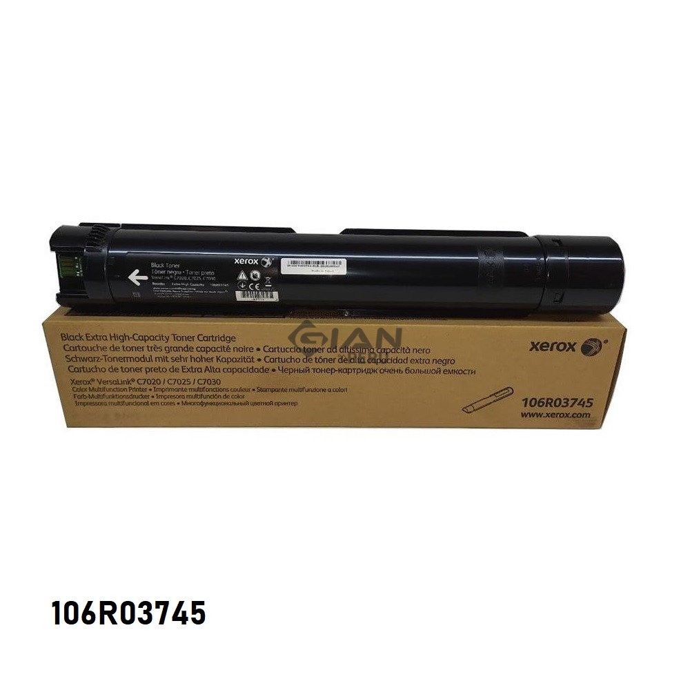 Tóner Xerox 106R03745 negro de 23.600 páginas para VersaLink C7020, C7025 y C7030. Consulta stock, precio y envíos.