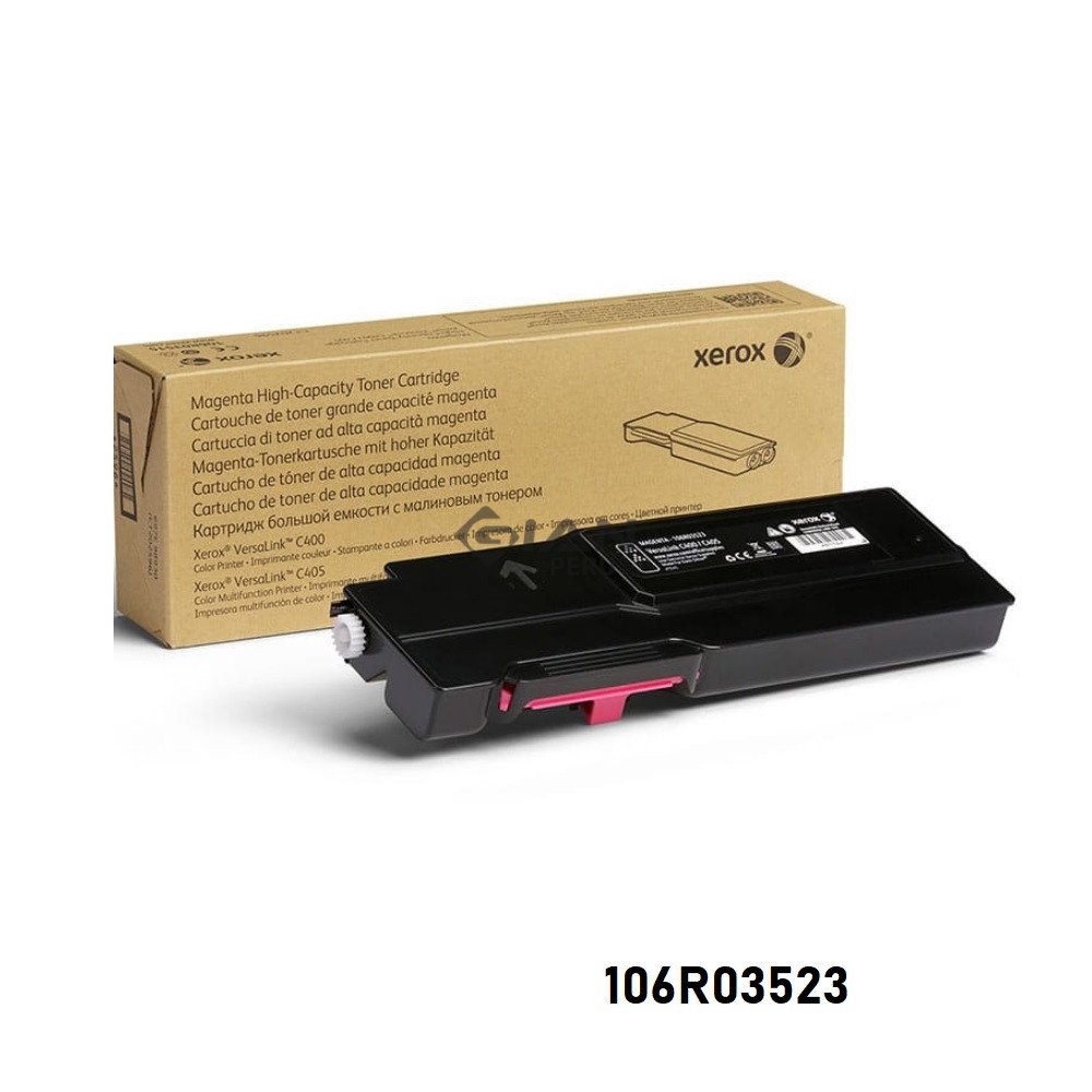 Tóner Xerox 106R03523 magenta de alta capacidad para VersaLink C400 y C405. Rendimiento de 4.800 páginas. Consulta stock y envíos