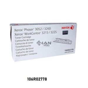 Tóner Xerox 106R02778 negro de 3.000 páginas para Phaser 3260 y WorkCentre 3225. Consulta precio, stock y envíos a todo el Perú.