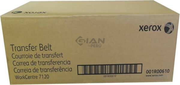 transfer-belt-xerox-001r00610-workcentre-7120-7125-7220-negro La Cinta De Transfer Belt 001R00610 Black, Es Compatible Con Impresoras WorkCentre ® 7120 | 7125 | 7220 | 7225, con Rendimiento 200k.