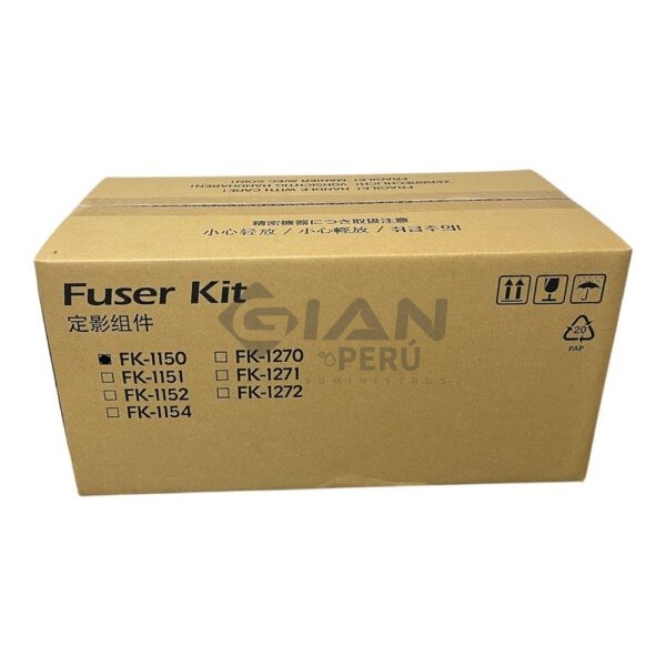 La Unidad de Fusor Kyocera FK-1150, Es Compatible Con Impresoras Kyocera Ecosys M2040dn/ M2640idw , Rendimiento 100.000 Páginas.