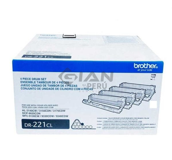 El Cartucho Unidad de Imagen Brother DR-221CL, Es Compatible Con Impresora Brother HL-3170, MFC9330CDW, Rendimiento 15,000 Págs
