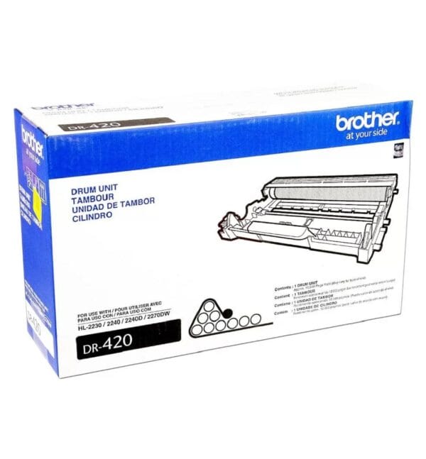 El Cartucho Unidad de Imagen Brother DR-420, Es Compatible Con Impresora Brother HL-2130, HL-2240, Con Rendimiento 12,000 Págs.