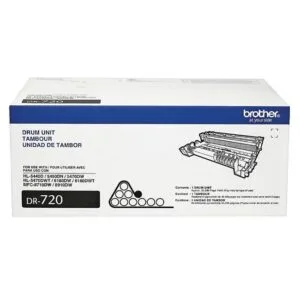 El Cartucho Unidad de Imagen Brother DR-720, Es Compatible Con Impresora Brother HL-5470DW, MFC-8155DN, Rendimiento 30,000 Págs.