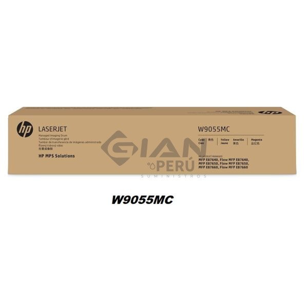 La Unidad de imagen Hp W9055MC Color/CMY, Es Compatible con Impresora Managed E87640 / E87650 / E87660 Black , 145,000 páginas.