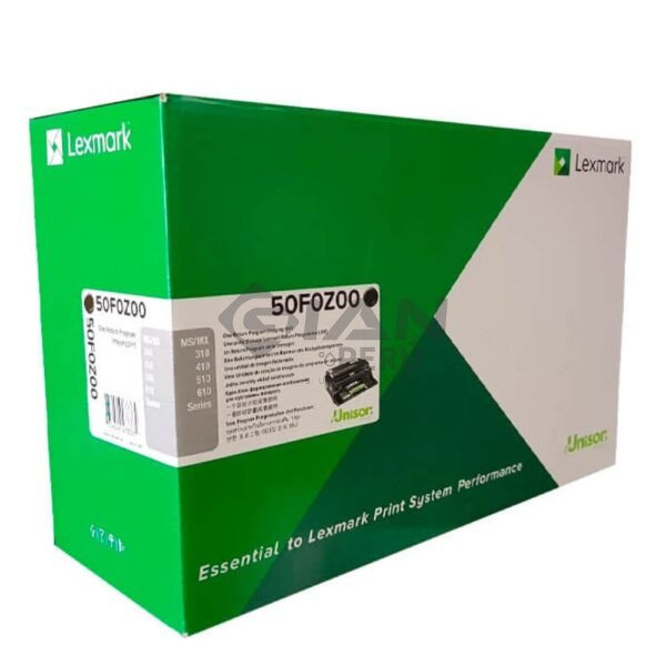Compra la unidad de imagen Lexmark 50F0Z00 con rendimiento de hasta 60,000 páginas. Calidad profesional y máxima compatibilidad.